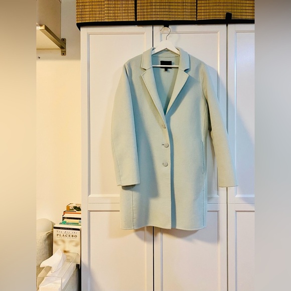 Mint Wool Blend Topcoat | Size M - Picture 2 of 8